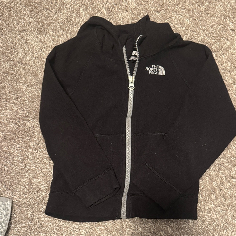 The North Face Kids Black Zip-Up Fleece Hoodie